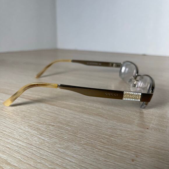 Gucci GG2770/Strass GSD Eyeglasses Silver Gold Metal Frames Only READ 51-19-135 - Picture 9 of 10